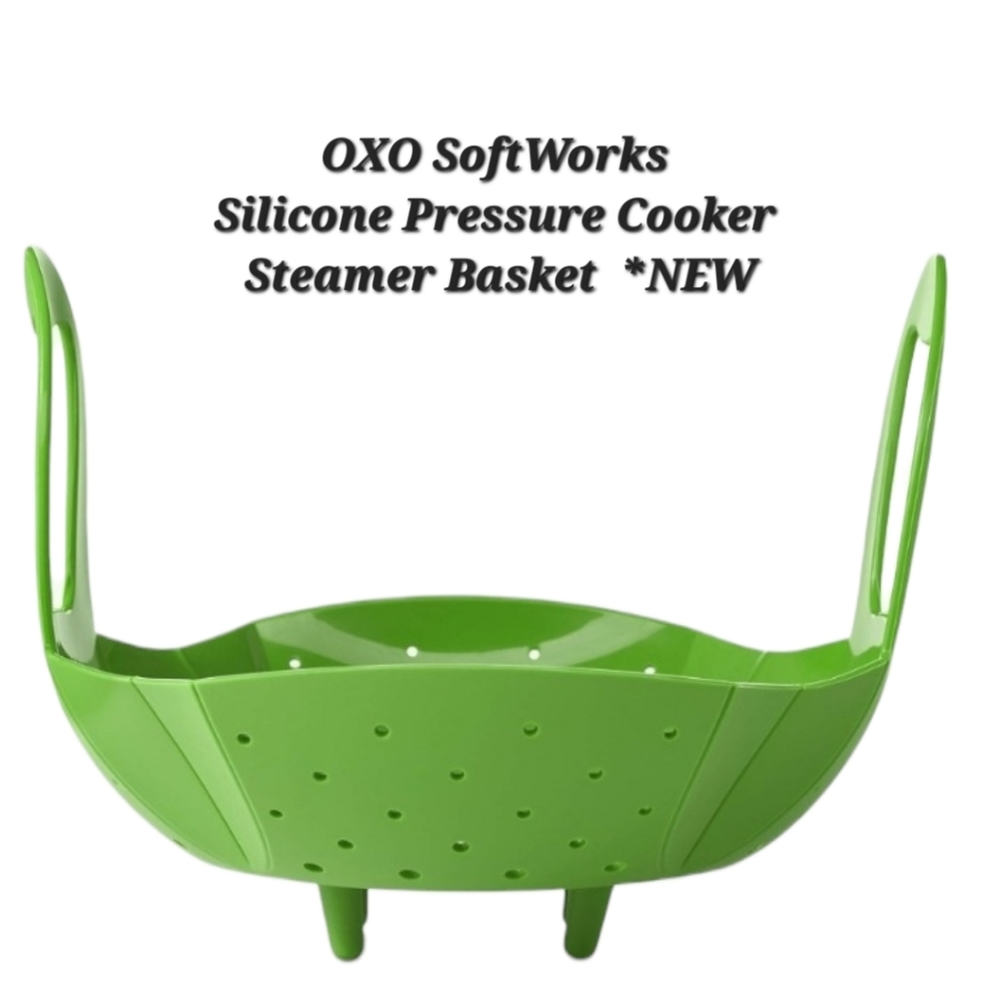 OXO SoftWorks Silicone Steamer Pressure Cooker Basket Heat Safe Silicone NWT